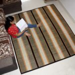 HOKIPO Natural Handmade Madurkathi 6x7 Feet Large Chatai Mats for Home, Black (IN-450-BLK, rectangular) - Image 3