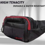 F Gear Lattitude Unisex |Waist Bag|Waist Pouch|Crossbody|Fannypack|Chest Bag for Cycling Outdoor Hiking Travel Running Jogging|Multi-Pockets|Belt Pouch|Bum Bag|Zip Pouch for Men Women Boys (Black Red) - Image 5