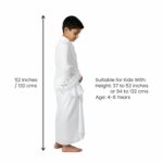 Premium 100% Cotton Ihram for Kids (Ages 4–8 Years) – 30×60 Inch|Plain Weave, Densely Woven, Opaque | Ehram, Ahram for Hajj & Umrah - Image 5