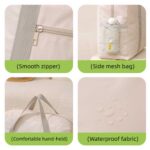 CAVALO – Be Unique Travel Bags for Luggage Spacious with Pockets Foldable Weekender Zipper Duffle Bag, Stylish Handbag Carry on Trolley Bag Waterproof (44 x 18 x 35 cm) (Beige) - Image 4