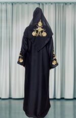 Black Abaya Embroidered Burqa For Women Elegant Modest Wear Islamic Naqab Stylish Dubai Abaya Farasha Burkha - Image 5
