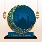 Ramadan Mubarak 3D Wooden Showpiece Table Decor, Islamic Festival Ornament, Eid Al-Fitr Holiday Decoration Items for Home, living room - Eid mubarak decoration items (RKM-29) - Image 3