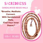 RDK Womens Handcrafted Original Fragrant Sandalwood Mala Rosary Chandan Jaapmala With Tassel Wooden Knotted Japa Maala For Meditation Pooja Chanting Wearing Jewelry 108 Prayer Beads - Image 4