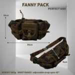 F Gear Trail Marpat WL Camo Waist Pouch | 1 Compartment & 3 Pockets | Lightweight Durable Water-Resistant Fanny Pack | Ideal for Trekking, Travel, Cycling & Everyday Use | Stylish Multipurpose Pouch - Image 3