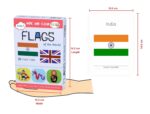 Thick Wipe & Clean Activity Based Flags Flash Cards-Age 2-5 Yrs,36 Double Sided with Cultural Facts,Montessori Toys,Educational Preschool Learning for Toddlers & Kids,for Language_Skills - Image 3