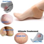 Purastep Silicone Gel Heel Pad Socks for Pain Relief - 1 Pair (Beige, Free Size) - Image 3