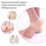 Purastep Silicone Gel Heel Pad Socks for Pain Relief - 1 Pair (Beige, Free Size) - Image 5