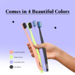 Perfora Dream White Toothbrush For Kids & Adults | With Activated Charcoal & Smart Indicator Bristle | Super Soft Bristles For Sensitive Teeth | Tooth Brush Set Pack Of 4 (Buy 3 Get 1) - Image 5