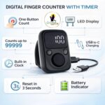 3203 Digital Finger Mala Jap Counter Ring with LED Display | Rechargeable Tasbih Tally Counter | Digital Counter for Mantra Jap, Zikr, Meditation & Dhikr | Counts Up to 99999 - Image 3