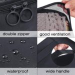 7 Pcs Travel Organizer Pouch Packing Cubes for Clothes Space Savers Bags Cosmetics/Underwear/Socks/Shoes Toiletry Bag Laundry Organiser (Nylon) (Black) - Image 4