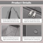 JD FRESH 1 Layer Nylon Duffle Bags/Convertible Travel Luggage/Waterproof Traveling Bag for Clothes/Foldable - Extendable Duffle Luggages for Men and Women(Grey) - Image 4