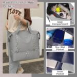 JD FRESH 1 Layer Nylon Duffle Bags/Convertible Travel Luggage/Waterproof Traveling Bag for Clothes/Foldable - Extendable Duffle Luggages for Men and Women(Grey) - Image 5