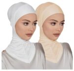 PAROPKAR Pieces Modal Hijab Cap Adjustable Muslim Stretchy Turban Full Cover Shawl Undercap Full Neck Coverage for Girls Women - Image 3