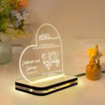 Personalized Islamic Plaque for Muslim Couple LED Lamp | Customized Lamp for Muslim Wedding, Engagement or Nikah Gift's | Muslim Couple Home Decor (5.5x5.5 Inch) - Image 4