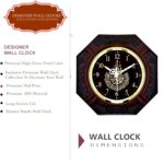 Islamic Calligraphy Wall Clock – Elegant Octagonal Frame with Arabic Art & Golden Accents - Image 3