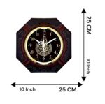 Islamic Calligraphy Wall Clock – Elegant Octagonal Frame with Arabic Art & Golden Accents - Image 5
