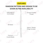 FAF Crystal Tasbeeh Manual Counter – 99 Islamic Prayer Beads | Tasbih for Muslims, Dhikr/Misbahah/Zikr Beads | Crystal Tasbeeh Mala for Men & Women, Ramadan & Eid Islamic Gift (in white) - Image 3