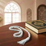 FAF Crystal Tasbeeh Manual Counter – 99 Islamic Prayer Beads | Tasbih for Muslims, Dhikr/Misbahah/Zikr Beads | Crystal Tasbeeh Mala for Men & Women, Ramadan & Eid Islamic Gift (in white) - Image 6
