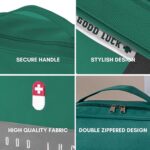 FLYNGO 2Pcs Medicine Pouch Empty First Aid Kit Bag for Travel, Home, Camping, Sports Emergency Survival Medicine Storage Bag (Green) - Image 5