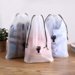 Wolpin Shoe Bag Cover for Shoe Storage & Travelling (Pack of 10) | Drawstring Bags Waterproof | Wide Open Mouth with Drawstring Tight Closure - White - Image 8