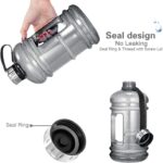 2.2L Water Bottle 75oz Half Gallon Capacity Leakproof BPA Free Odorless Material Solid Jug Daily Hydration Gym Fitness Athletic Gear Sports Water Bottle for Camping Hiking (Transparent Multi) - Image 3
