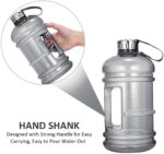 2.2L Water Bottle 75oz Half Gallon Capacity Leakproof BPA Free Odorless Material Solid Jug Daily Hydration Gym Fitness Athletic Gear Sports Water Bottle for Camping Hiking (Transparent Multi) - Image 4