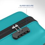 Safari Pentagon Pro 8 Wheels 55Cm Cabin Trolley Bag Hard Case Polypropylene, 360º Wheeling Carry On Luggage for Men & Women, Travel Suitcase, Cyan - Image 5