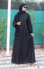 Printed Abaya For Women Elegant Modest Wear Burqa Islamic Naqab Fashion Stylish Dubai Abaya Full Length (Geometry Print, Free) - Image 3