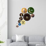 Artvibes Ramadan Special Islamic Round Shape MDF Wooden Wall Decor Items | Living Room | Office | Wall Art Painting For Hall | Graphic Artwork | Wall Art Print | Gift Items (WPS_107NN), Set of 11 - Image 3