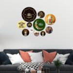 Artvibes Ramadan Special Islamic Round Shape MDF Wooden Wall Decor Items | Living Room | Office | Wall Art Painting For Hall | Graphic Artwork | Wall Art Print | Gift Items (WPS_107NN), Set of 11 - Image 4
