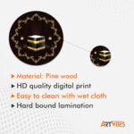 Artvibes Ramadan Special Islamic Round Shape MDF Wooden Wall Decor Items | Living Room | Office | Wall Art Painting For Hall | Graphic Artwork | Wall Art Print | Gift Items (WPS_107NN), Set of 11 - Image 7