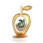 Luxury Allah Apple Islamic Showpiece – Golden Table Decor for Home & Office, Muslim Gift Item, Ramadan Eid Decoration (Plastic, 3.5 Inch) - Image 5