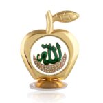 Luxury Allah Apple Islamic Showpiece – Golden Table Decor for Home & Office, Muslim Gift Item, Ramadan Eid Decoration (Plastic, 3.5 Inch) - Image 7