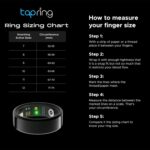 TapRing Smart Ring for Men & Women – Stainless Steel Health Tracker with Magnetic Charging, 5ATM Waterproof, Tracks Sleep, HRV, SPO₂, Heart Rate, 20+ Sports Modes (Size 9) – Midnight Black - Image 3
