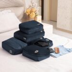 EUME Storage Pods- Polyester Packing Cubes for Men and Women Luggage Travel Organizer set of Packing Bag (2 XL, 2 Large, 1 Medium Toiletry Bag, Shoe bag) (Set of 6, Navy Blue) - Image 3