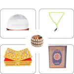 Santarms Holy Quran Book (in arabic) with Quran rehal Box, Tasbih Islamic Salat Prayer Tasbeeh, Jewelry Box / Kumkum Box, Namaz Cap Or Topi Gift Or Gifts For Eid Al-Fitr Ramadan 2024, COMBO SET - Image 5
