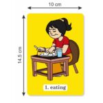 Flashcards with App-Enabled Audio | Action Words (Levels 1 and 2) and Position Words (Level 1) | Audio in Hindi, English, Punjabi, Tamil, Kannada, Telugu - Image 5