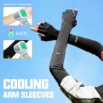 PALAY® Hand Gloves for Sun Protection Bike Riding Non-Slip Touch Screen UV Protection Arm Sleeves for Men Women Breathable Silk Cooling Hand Sleeves Breathable Arm Sleeves for Driving, Cycling - Image 5