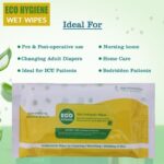 LADY HAWK Pack of 1 Eco Hygiene Bath Wet Wipes Towelettes. Large size Easy Bath Wet Wipes for Adults, Patients and Baby. (10 Pulls/Pack)-Microwaveable - Image 5