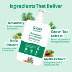 Aravi Organic Rosemary Anti-Hairfall Shampoo | Hair Growth & Hairfall Control | Up to 94% Stronger Hair | Sulphate Free Shampoo For Men & Women | For Dry & Frizzy Hair | All Hair Types | 200ml - Image 5