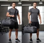 Wooum Gym Duffle Bag with Shoe Compartment for Men & Women | Travel Bag, Weekender & Sports Bag | Lightweight Small Travel Duffle Bag with Adjustable Strap | 41x26x24 cm | 1 Year Warranty - Image 3
