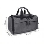 Wooum Gym Duffle Bag with Shoe Compartment for Men & Women | Travel Bag, Weekender & Sports Bag | Lightweight Small Travel Duffle Bag with Adjustable Strap | 41x26x24 cm | 1 Year Warranty - Image 5