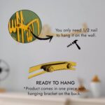 iwa concept Bismillah Islamic Metal Wall Art, Basmala Arabic Calligraphy Decor, Housewarming Gift for Muslims at Ramadan, Eid and Hajj (27.2 x 5.9 inches, Gold) - Image 4