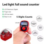 6-Pack Digital Tally Finger Counter with Led, Colorful Tasbeeh Tasbih 5-Digits Counter Clickers with Led Light, Carry Ring, Individual Hard Case for Muslims Pray Knitting Track Golf Lap - Image 3