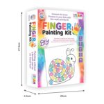 RATNA'S Finger Painting Kit STEAM Learning, 12 Sheets with 6 Colour Tray, DIY Coloring Hand Paint Art and Craft Activity Set for Kids - Image 6