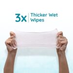 Mother Sparsh 99% Pure Water (Unscented) Baby Wipes I Natural Plant Made Cloth - Super Thick I 72pcs/Pack - Pack Of 3 - Image 4