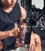 wolpin Gym Sports Gallon Water Bottle (1.7 Litres) for Office, School, Gym Sipper Bottle for Adults Leakproof Durable BPA-Free Non-Toxic Gallon Bottles For Men & Women Boys & Girls, Black (Plastic) - Image 4