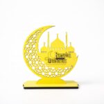 CraftVatika Ramadan Mubarak Decorative Crescent Moon Showpiece – Premium Islamic Home Décor for Ramadan & Eid Mubarak Gift, Islamic Home Decoration, Ramzan Tabletop Showpiece Gift for Family Friends - Image 4