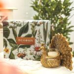 BEHOMA Metal Peacock Candle & Holder Gift Hamper | Romantic Home Décor for Valentine’s Day, Anniversary & Wedding | Love & Couples Gift | Metal Peacock, Scented Votive Candle & Premium Gift Box, Gold - Image 8