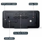 Sehaz Artworks Digital Alarm Clock for Living Room Stylish | Electric Digital Wall Clock for Hall |Alarm Clock for Heavy Sleepers | Alarm Clock for Bedroom |Table Clock for Home |Digital Watch - Green - Image 3